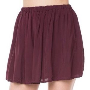 Brandy Melville Maroon Skirt